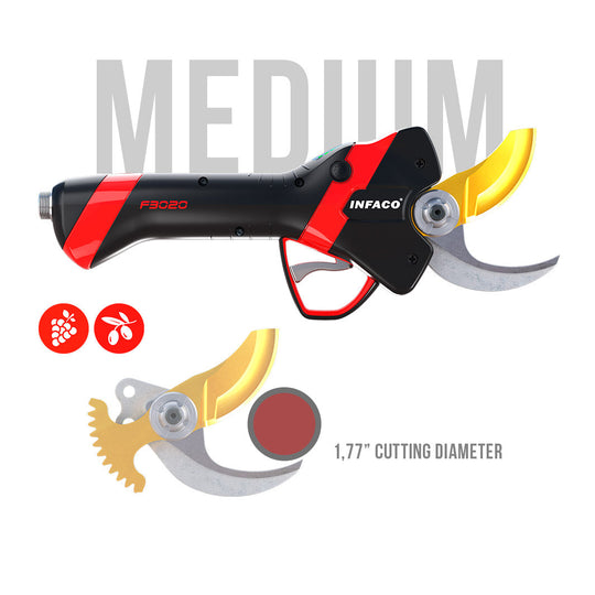 INFACO F3020 professional battery-powered pruning shear - Medium head complete set